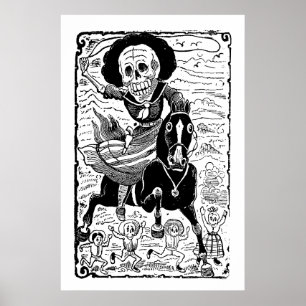 Revolucionaria door José Guadalupe Posada Poster