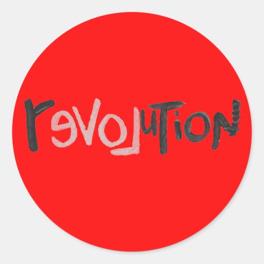 Revolutie - Antisociaal Ronde Sticker (Voorkant)