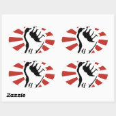 Revolutie eerst ovale sticker (Vel)