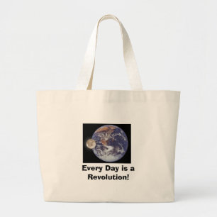 Revolutie, elke dag is een revolutie! grote tote bag