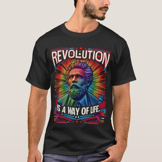 Revolutie is een manier van leven t-shirt (Voorkant)
