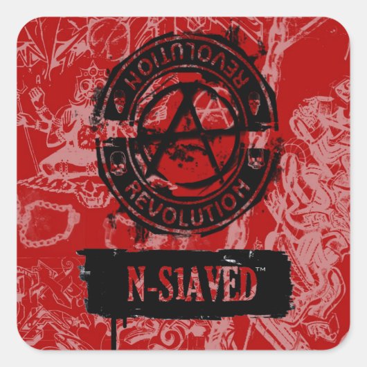 Revolutieslapticker Vierkante Sticker (Voorkant)