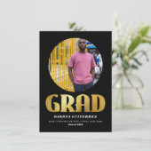 Révolution | Faire-part photo Gold & Black Grad (Debout devant)