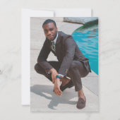 Révolution | Faire-part photo Gold & Black Grad (Dos)