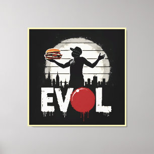 Revolution Sandwich – Bold Street Art Graphic Canvas Afdruk