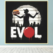 Revolution Sandwich – Bold Street Art Graphic Canvas Afdruk (Insitu (Houten vloer))