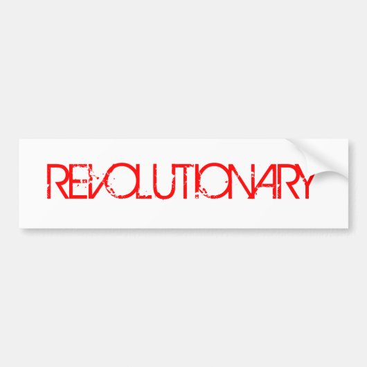 REVOLUTIONAAL BUMPERSTICKER (Voorkant)