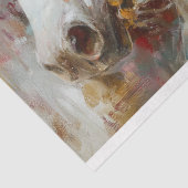 Revolutionaire Algemene Vrouw op Paardenrug Decoup Tissuepapier (Detail)