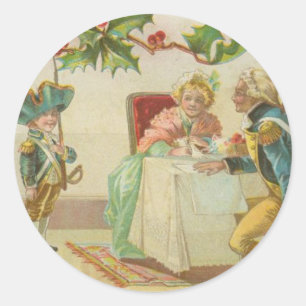 revolutionaire kerst ronde sticker