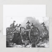 Revolutionaire Oorlog Molly Pitcher Cannon Uitnodi Kaart (Voorkant / Achterkant)