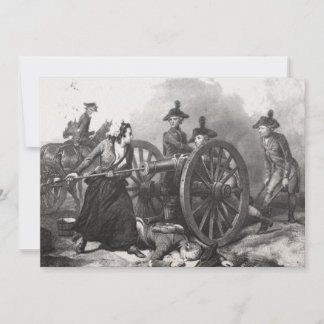 Revolutionaire Oorlog Molly Pitcher Cannon Uitnodi Kaart