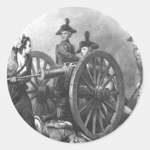 Revolutionaire Oorlog Molly Pitcher-kanon Ronde Sticker
