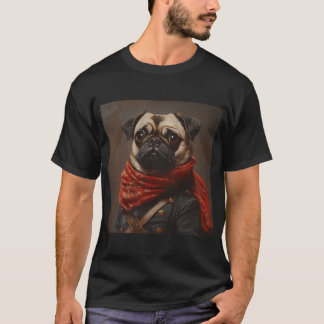 Revolutionaire Oorlog Pug - Schattige Militaire Co T-shirt