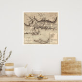 Revolutionary War Newport Map - 1777 Poster (Keuken)