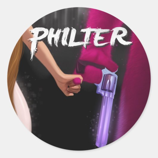 "Revolver" 20 petits autocollants (Devant)