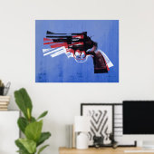 Revolver op wit poster (Thuiskantoor)