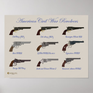 Revolvers uit de burgeroorlog poster