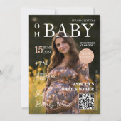 Revue couverture Baby shower photo Invitation (Devant)