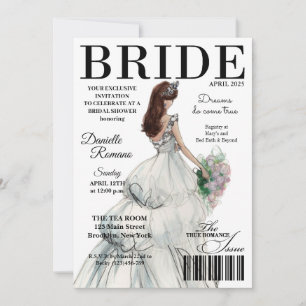 Revue de mariée Invitations de douche nuptiale mod