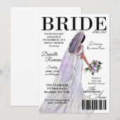 Revue de mariée Invitations de douche nuptiale mod (Devant / Derrière)