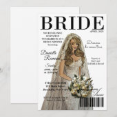 Revue de mariée Invitations de douche nuptiale mod (Devant / Derrière)