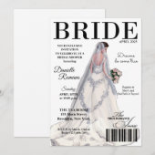 Revue de mariée Invitations de douche nuptiale mod (Devant / Derrière)