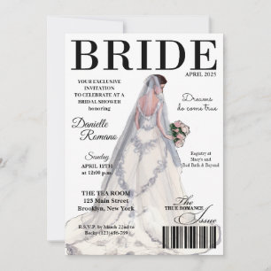 Revue de mariée Invitations de douche nuptiale mod