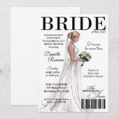 Revue de mariée Invitations de douche nuptiale mod (Devant / Derrière)