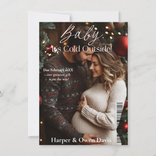 Revue de Noël Couverture Faire-part de grossesse (Devant)