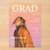 Revue éditoriale Couverture Graduation Invitation (Recto)
