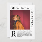 Revue éditoriale Couverture Graduation Invitation (Dos)