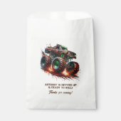 "Revved Up & Ready to Roll" Monster Truck Verjaard Bedankzakje (Voorkant)