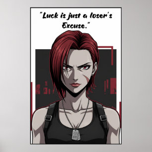 Revy – Affiche de motivation Citation Chance Black