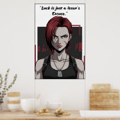 Revy – Black Lagoon Luck Quote Motivation Poster (Cuisine)