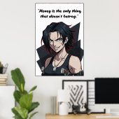 Revy – Black Lagoon Money Quote Motivation Poster (Bureau à domicile)