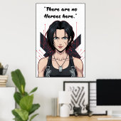 Revy – Black Lagoon No Heroes Quote Poster (Bureau à domicile)