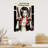 Revy – Lead Is the Only Language Quote Poster (Cuisine)