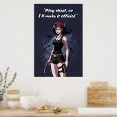 Revy – Play Dead Quote Poster | Anime Wall Art (Keuken)