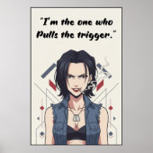 Revy – Pulls the Trigger Quote Poster | Anime Wall (Devant)