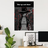 Revy – Shut Up and Shoot Quote Poster | Anime Wall (Bureau à domicile)