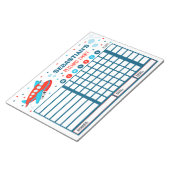 Reward Chart Airplane Personated Chore Chart Notitieblok (Schuin)