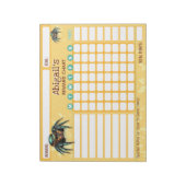 Reward Chart Jumping Spider Personalized Chores Notitieblok (Gedraaid)