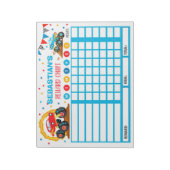 Reward Chart Monster Truck Personalized Chores Notitieblok (Gedraaid)