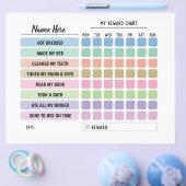 Reward Chart Personated Schedule Daily Fun Kinder Flyer (Enkel)