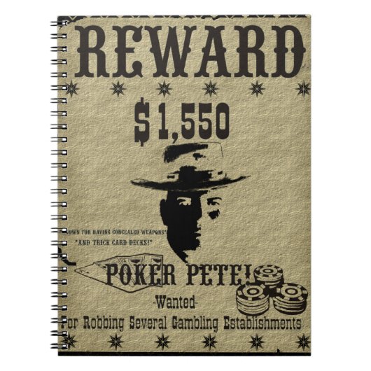 Reward Poster Poker Pete Notitieboek (Voorkant)