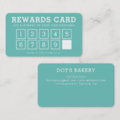 REWARD PUNCH CARD fidélité moderne simple 10e ment (Devant / Derrière)