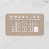 REWARD PUNCH CARD simple fidélité moderne 10e kraf (Devant)