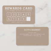 REWARD PUNCH CARD simple fidélité moderne 10e kraf (Devant / Derrière)