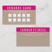 REWARDS LOYALITEIT KAART vet trendy kraft roze (Voorkant / Achterkant)