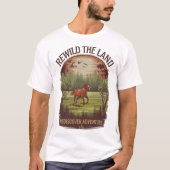 Rewild the Land Rediscover Adventure Design T-shirt (Voorkant)